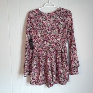 Paisley Shorts Romper